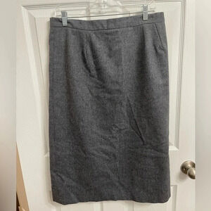Pendleton Skirt Size 12-14  Women's Ladies Pencil Gray Vintage 100% Virgin Wool